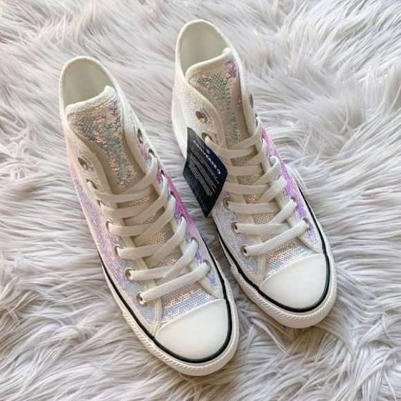 converse mini sequin high top
